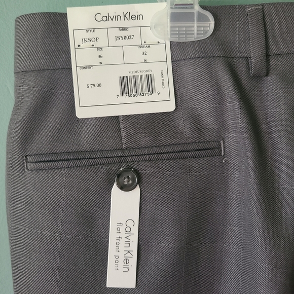 Calvin Klein Slate Gray Men's Dress Pants Size 36X32 - Picture 4 of 7